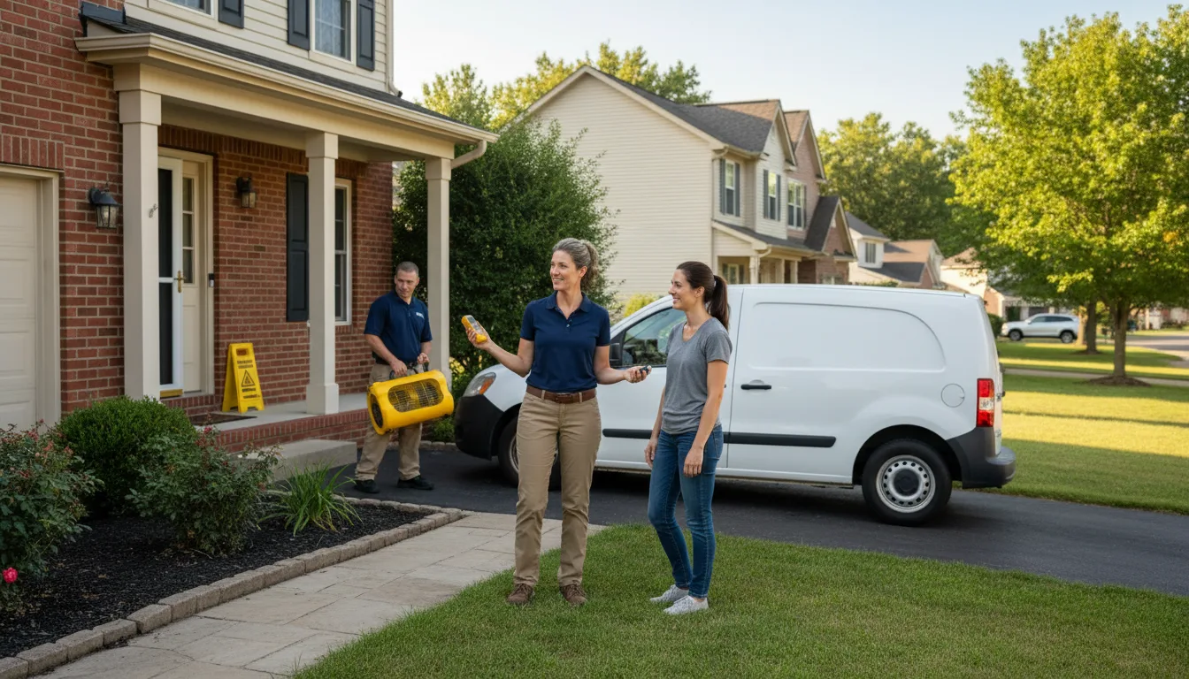 Residential water damage restoration in Endicott, NE
